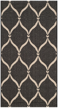 Safavieh Courtyard Cy6654-256 Black/Beige Area Rug