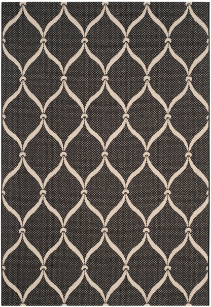 Safavieh Courtyard Cy6654-256 Black/Beige Area Rug