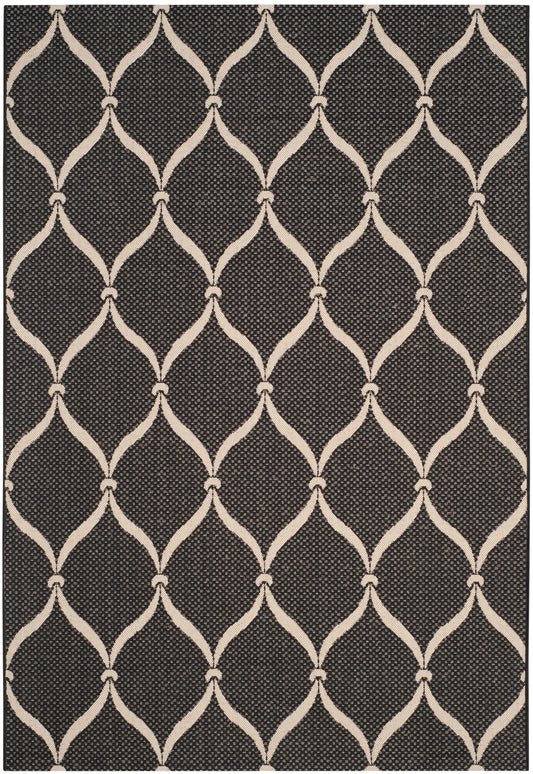 Safavieh Courtyard Cy6654-256 Black/Beige Area Rug