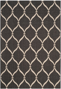 Safavieh Courtyard Cy6654-256 Black/Beige Area Rug