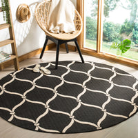 Safavieh Courtyard Cy6654-256 Black/Beige Area Rug