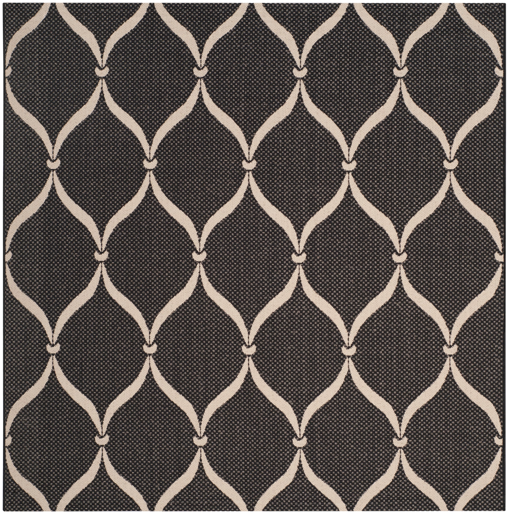 Safavieh Courtyard Cy6654-256 Black/Beige Area Rug