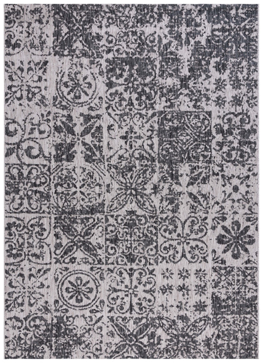 Safavieh Courtyard Cy8076-36621 Black/Beige Area Rug