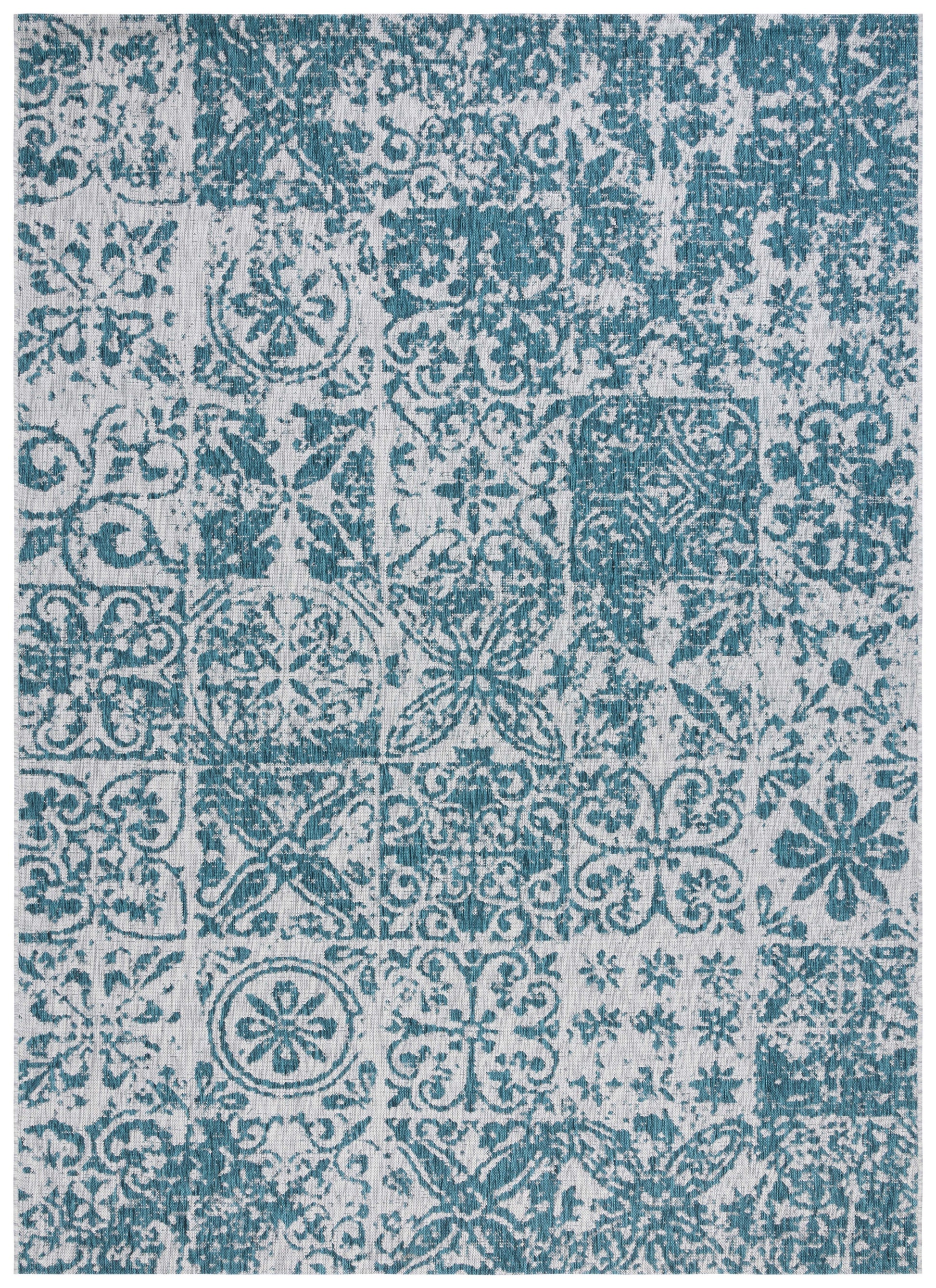 Safavieh Courtyard Cy8076-37221 Blue/Grey Area Rug