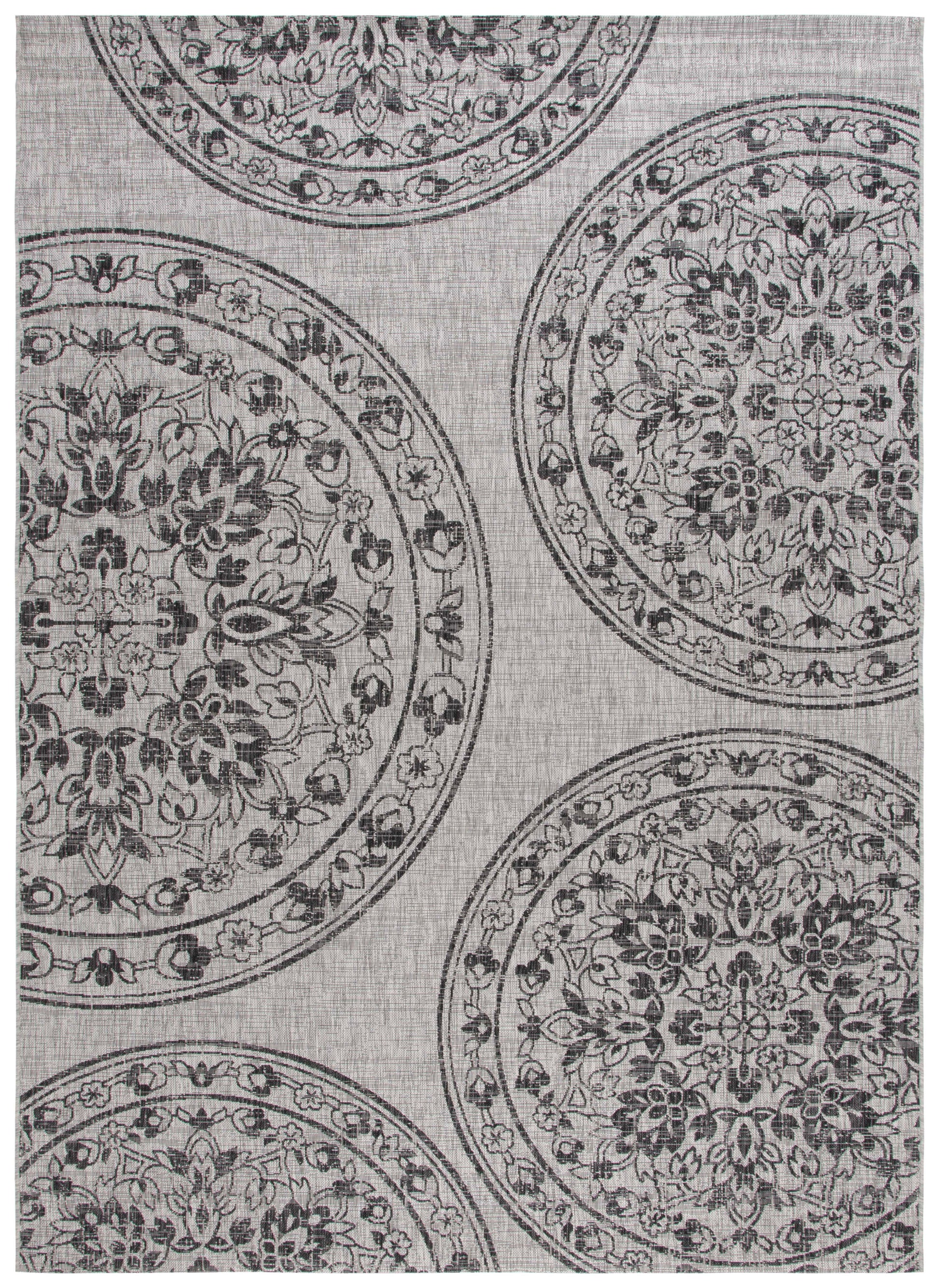 Safavieh Courtyard Cy8965-37612 Grey/Black Area Rug