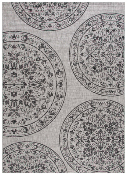 Safavieh Courtyard Cy8965-37612 Grey/Black Area Rug