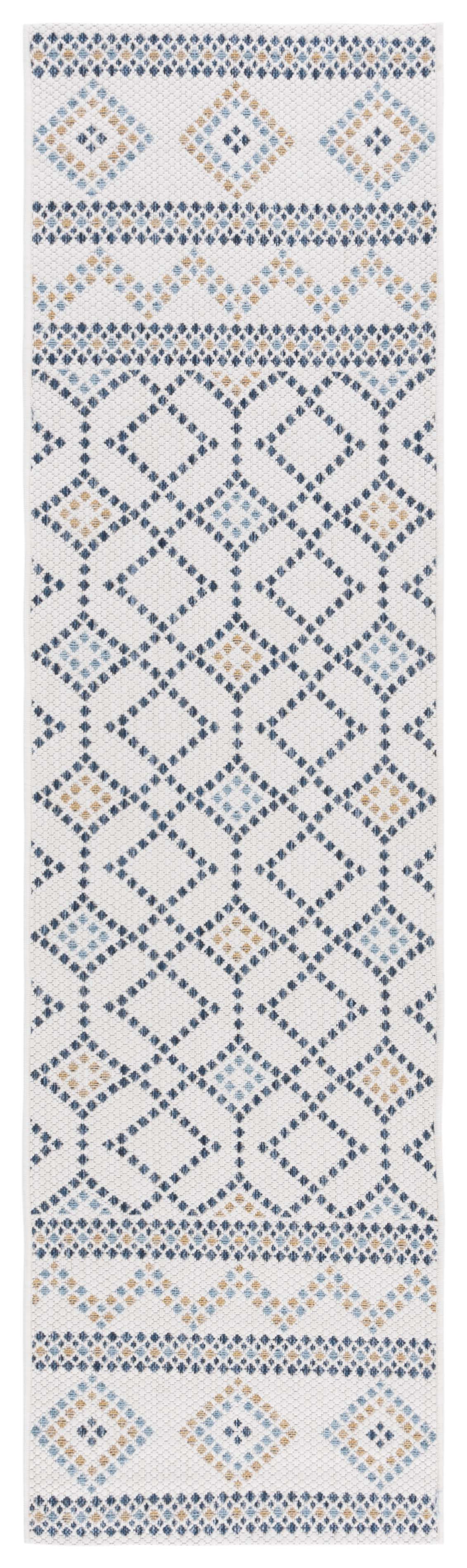 Safavieh Courtyard Cy9681-53455 Ivory/Navy Yellow Area Rug