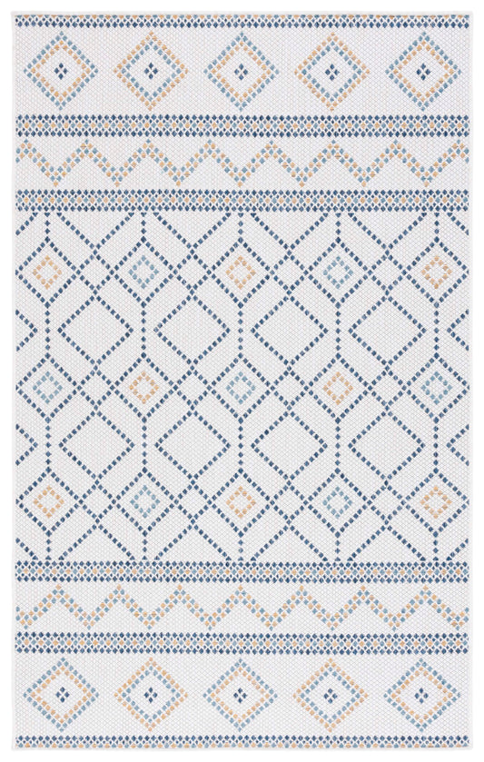 Safavieh Courtyard Cy9681-53455 Ivory/Navy Yellow Area Rug