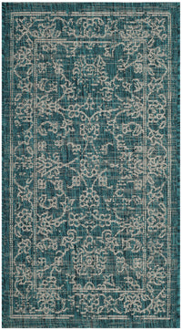 Safavieh Courtyard Cyb8680-37221 Turquoise Area Rug