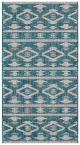 Safavieh Courtyard 2'-7" x 5'-0" Rug in Teal / Grey