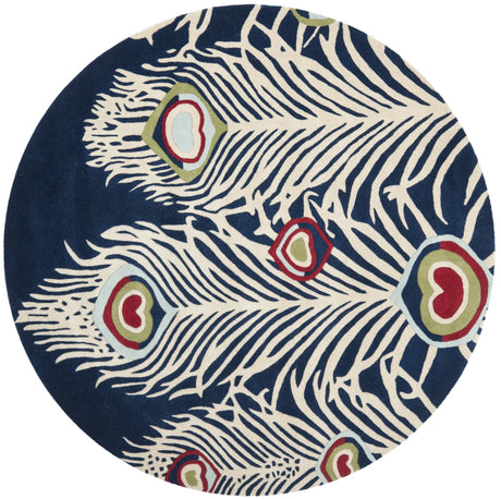 Safavieh Soho 6'-0" x 6'-0" Rug in Blue / Ivory