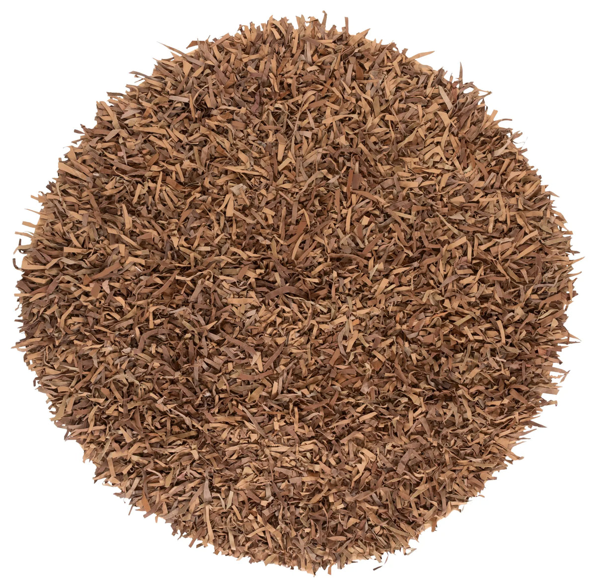Safavieh Leather Shag 6'-0" x 6'-0" Rug in Brown