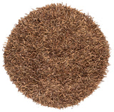 Safavieh Leather Shag 6'-0" x 6'-0" Rug in Brown