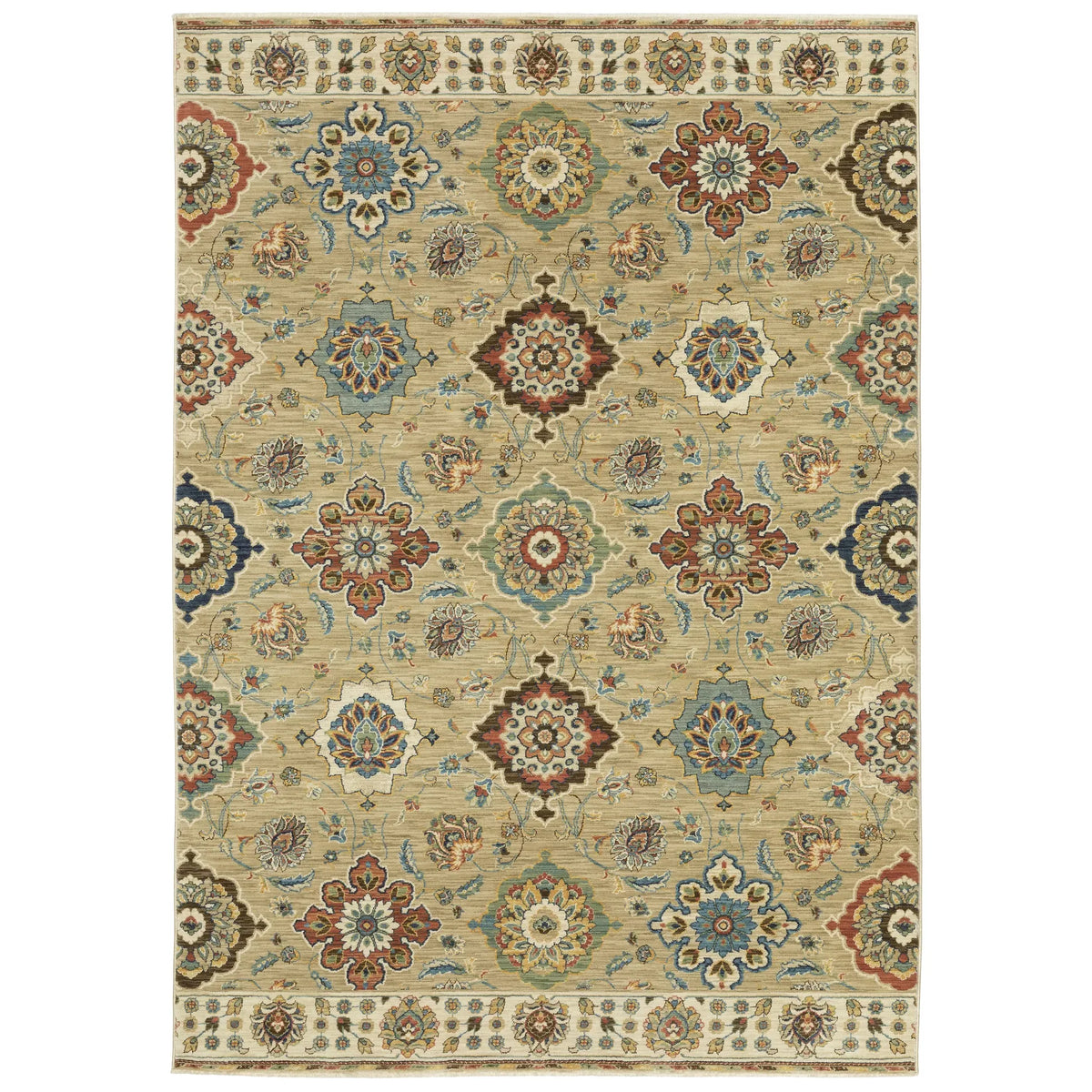 Oriental Weavers Sphinx Francesca Fr05D Beige/ Multi Rug - main flat