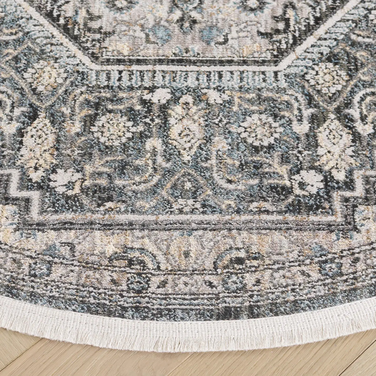 Safavieh Artifact 4'-0" x 4'-0" Rug in Grey / Black