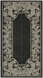 Safavieh Courtyard 2'-7" x 5'-0" Rug in Black / Sand