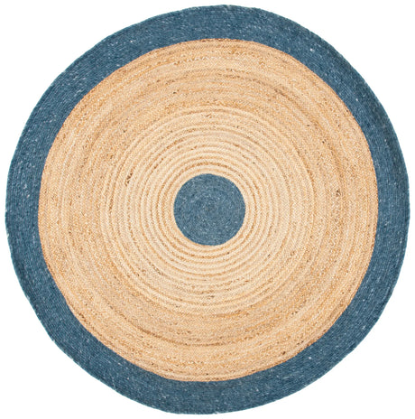 Safavieh Braided 5'-0" x 5'-0" Rug in Navy / Natural