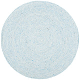 Safavieh Braided 5'-0" x 5'-0" Rug in Blue / Ivory