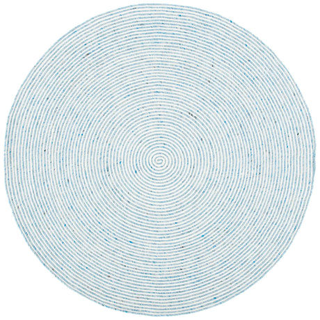 Safavieh Braided 5'-0" x 5'-0" Rug in Blue / Ivory