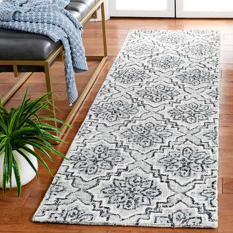 Safavieh Abstract 2'-3" x 8'-0" Rug in Dark Blue / Grey