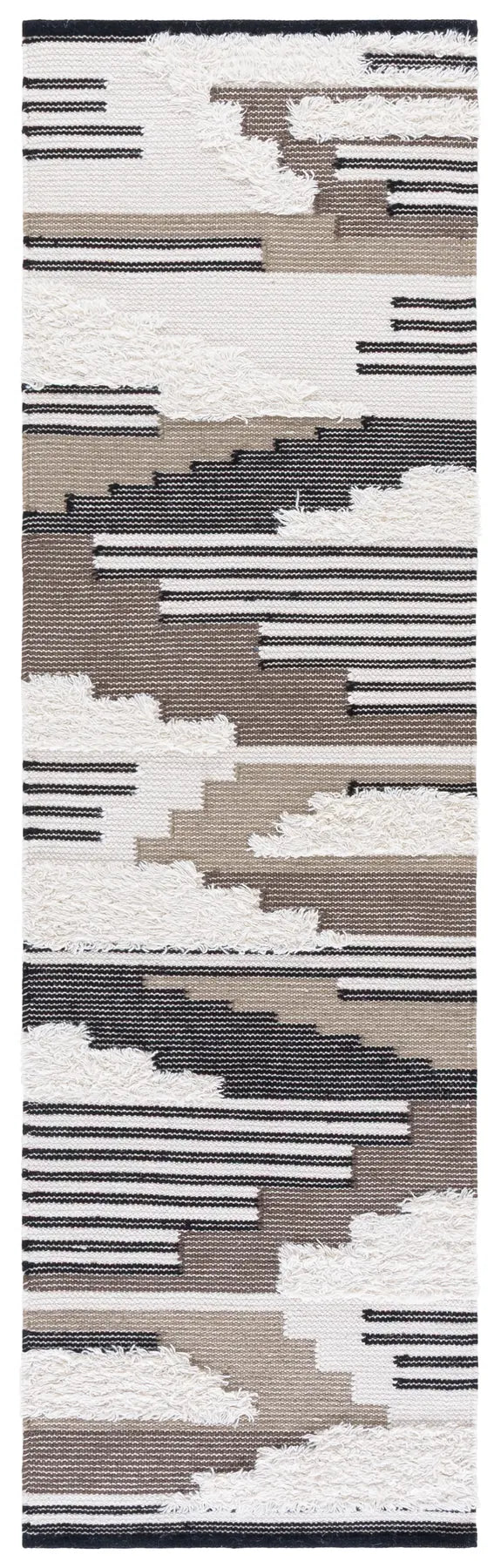 Safavieh Kenya 2'-3" x 8'-0" Rug in Black / Ivory