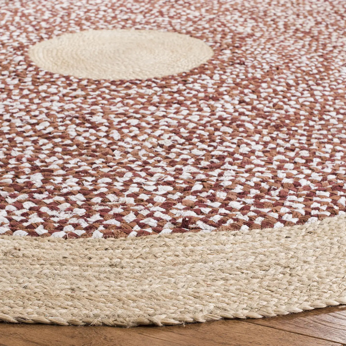Safavieh Cape Cod 5'-0" x 5'-0" Rug in Rust / Natural
