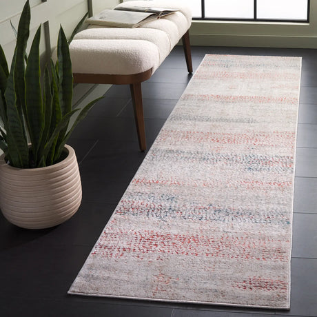 Safavieh Madison 800 2'-2" x 9'-0" Rug in Ivory / Blue Rust