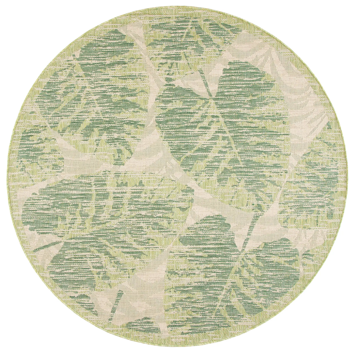 Safavieh Courtyard 6'-7" x 6'-7" Rug in Green / Beige