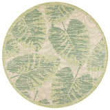 Safavieh Courtyard 6'-7" x 6'-7" Rug in Green / Beige