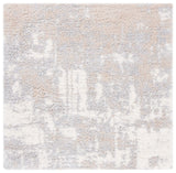 Safavieh Lindsay Shag 6'-7" x 6'-7" Rug in Grey / Ivory Beige