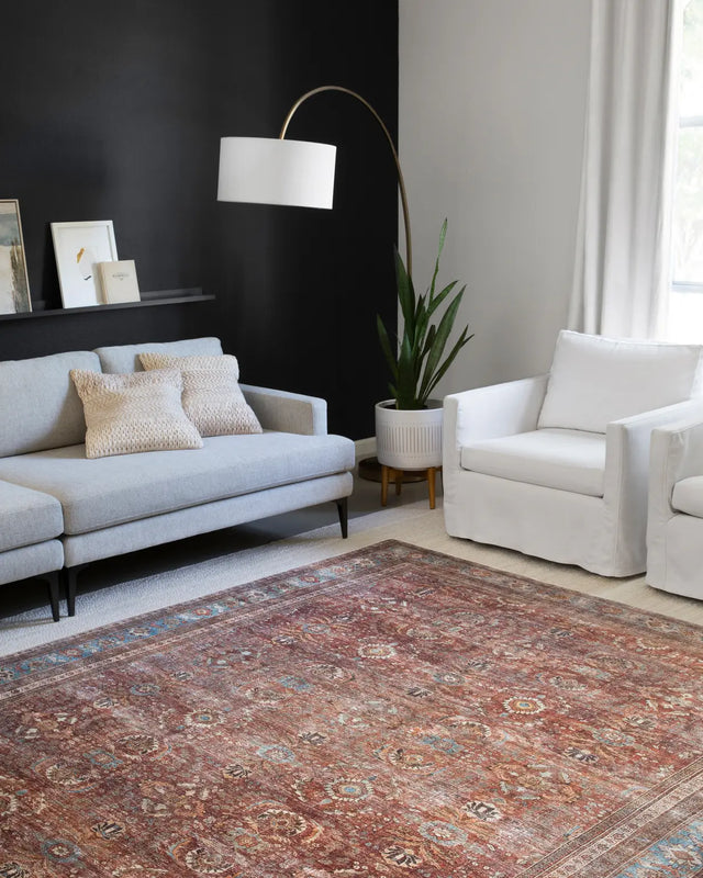 Loloi Layla Lay-01 Brick / Blue Rugs - room scene 2