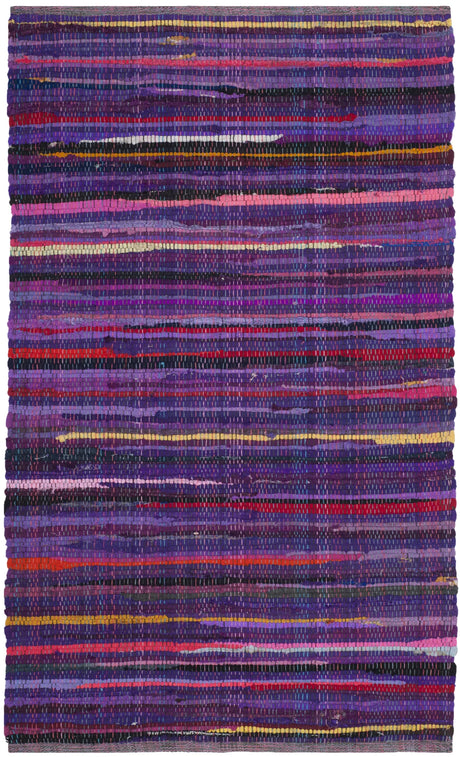 Safavieh Rag Rug 2'-6" x 4'-0" Rug in Purple / Multi