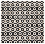 Safavieh Studio Leather 6'-0" x 6'-0" Rug in Black / Beige