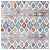 Safavieh Berber Shag 7'-0" x 7'-0" Rug in Blue Rust / Ivory