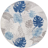 Safavieh Cabana 5'-3" x 5'-3" Rug in Grey / Blue