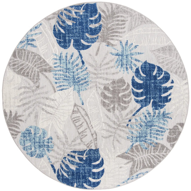 Safavieh Cabana 5'-3" x 5'-3" Rug in Grey / Blue