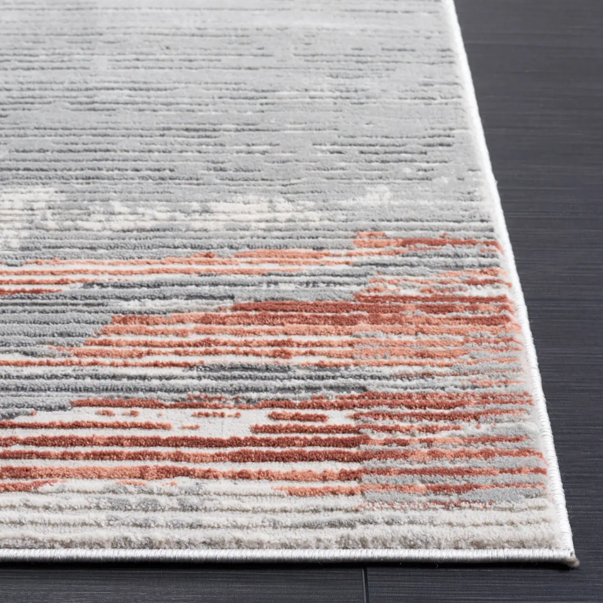 Safavieh Invista 4'-0" x 6'-0" Rug in Light Grey / Rust