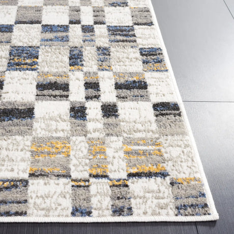 Safavieh Pyramid 4'-5" x 6'-5" Rug in Ivory / Grey Navy
