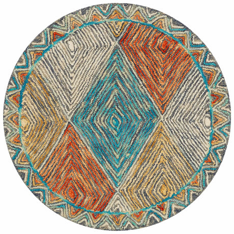 Loloi Spectrum Spe-02 Sunset/Ocean Rugs - round flat