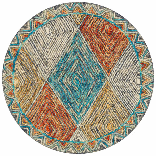 Loloi Spectrum Spe-02 Sunset/Ocean Rugs - round flat