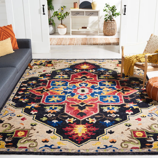 Safavieh Aspen 10'-0" x 14'-0" Rug in Charcoal / Cream
