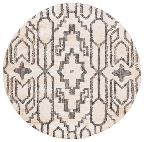 Safavieh Natural Fiber 6'-0" x 6'-0" Rug in Ivory / Black