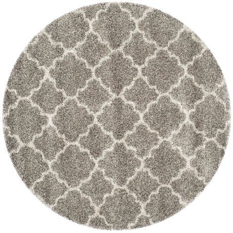 Safavieh Hudson Shag 5'-3" x 5'-3" Rug in Grey / Ivory