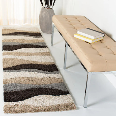 Safavieh Florida Shag 2'-3" x 8'-0" Rug in Ivory / Grey