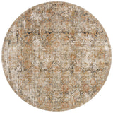 Loloi Theia The-02 Taupe/Gold Rug - round flat