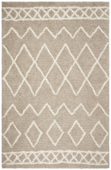 Safavieh Equinox Shag 4'-0" x 6'-0" Rug in Beige / Ivory