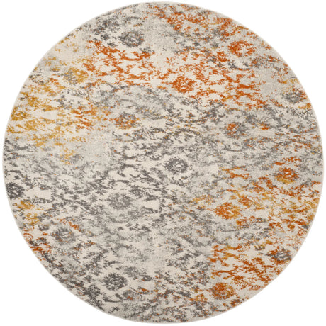 Safavieh Madison 5'-3" x 5'-3" Rug in Cream / Orange