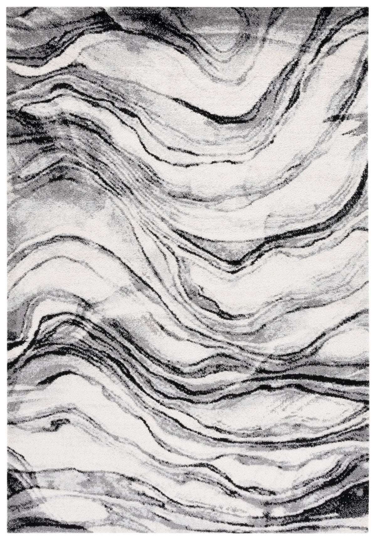 Safavieh Tulum 4'-0" x 6'-0" Rug in Ivory / Black