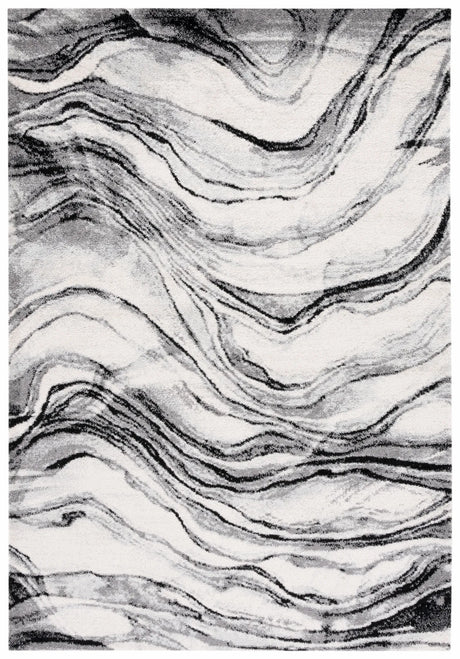 Safavieh Tulum 4'-0" x 6'-0" Rug in Ivory / Black
