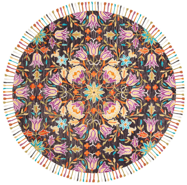 Safavieh Aspen 7'-0" x 7'-0" Rug in Black / Purple